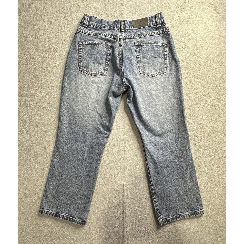 Lee Jeans Women's 26 Blue Denim Straight Leg Riveted Vintage Style YKK Zipper